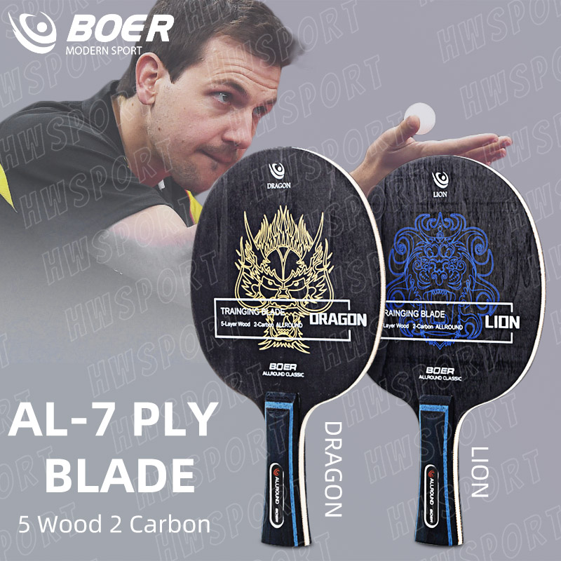Table Tennis Zhang Jike - BOER LION DRAGON Tafeltennisblad 5 Hout