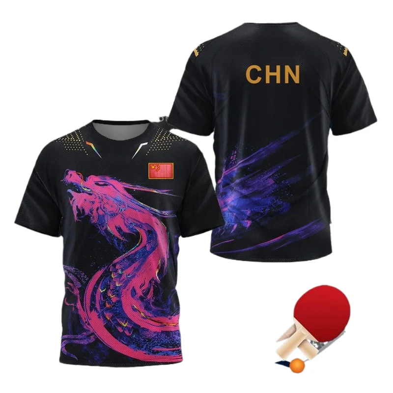 Table Tennis Zhang Jike - CHINA Dragon Tafeltennis Grafische T-shirt voor