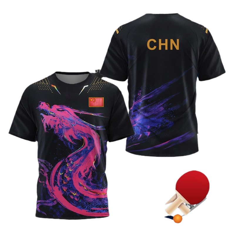 Table Tennis Zhang Jike - CHN China National Dragon Tafeltennis T-shirt,
