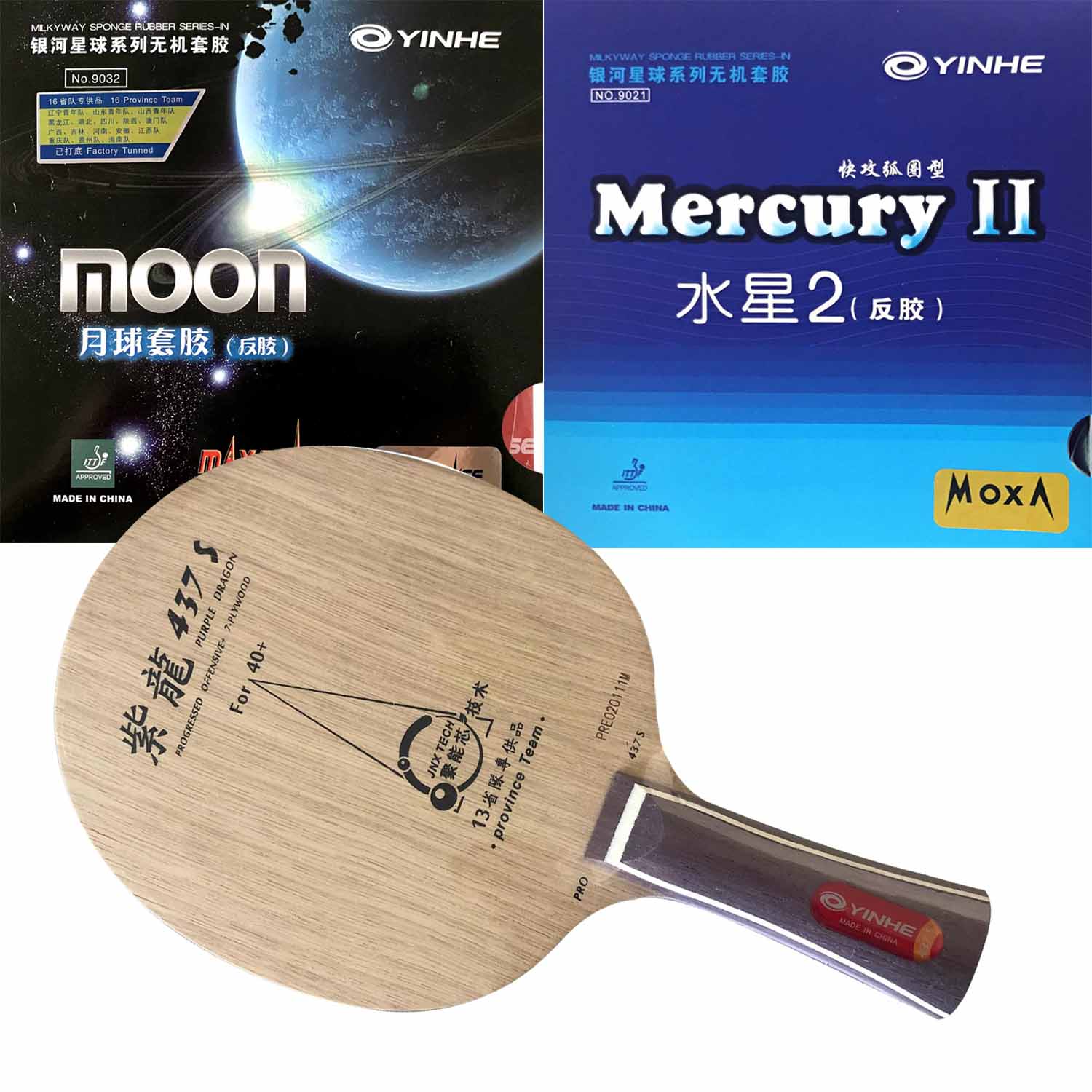 Pro Combo Racket YINHE Purple  - Table Tennis Zhang Jike recensie en prijs